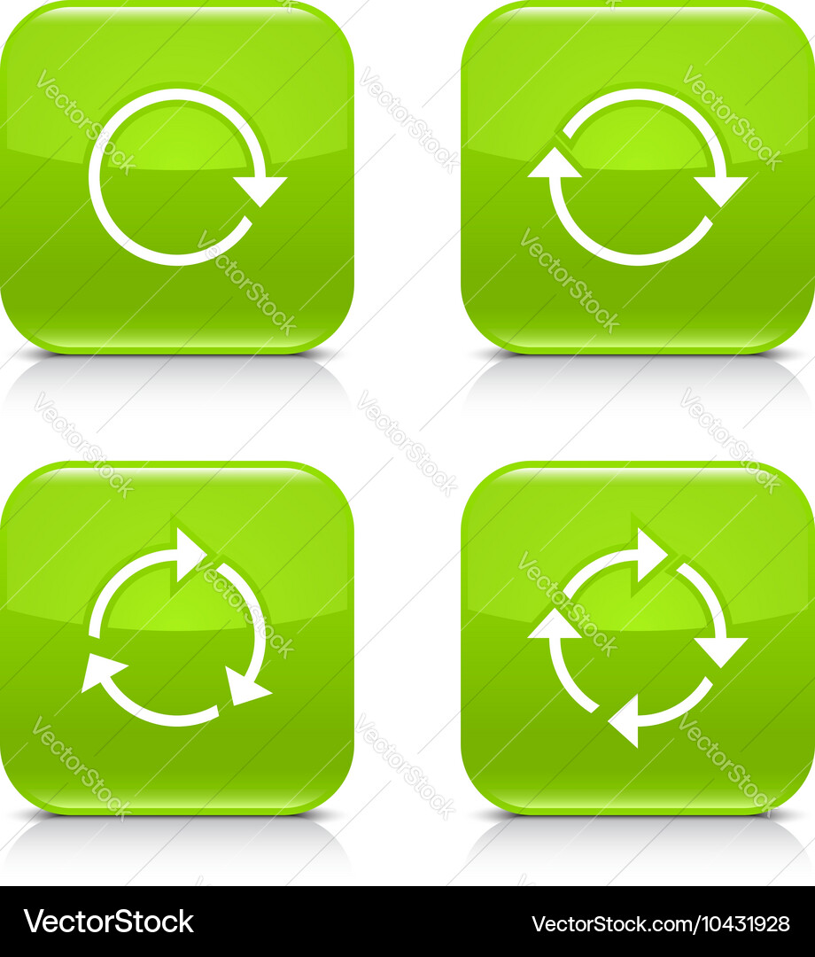 Green arrow refresh reload rotation repeat icon vector image