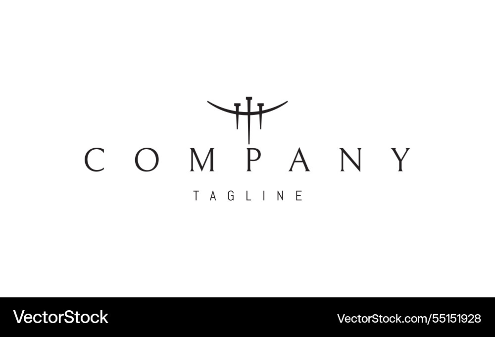 Logo with an abstract image of inverted Vector Image