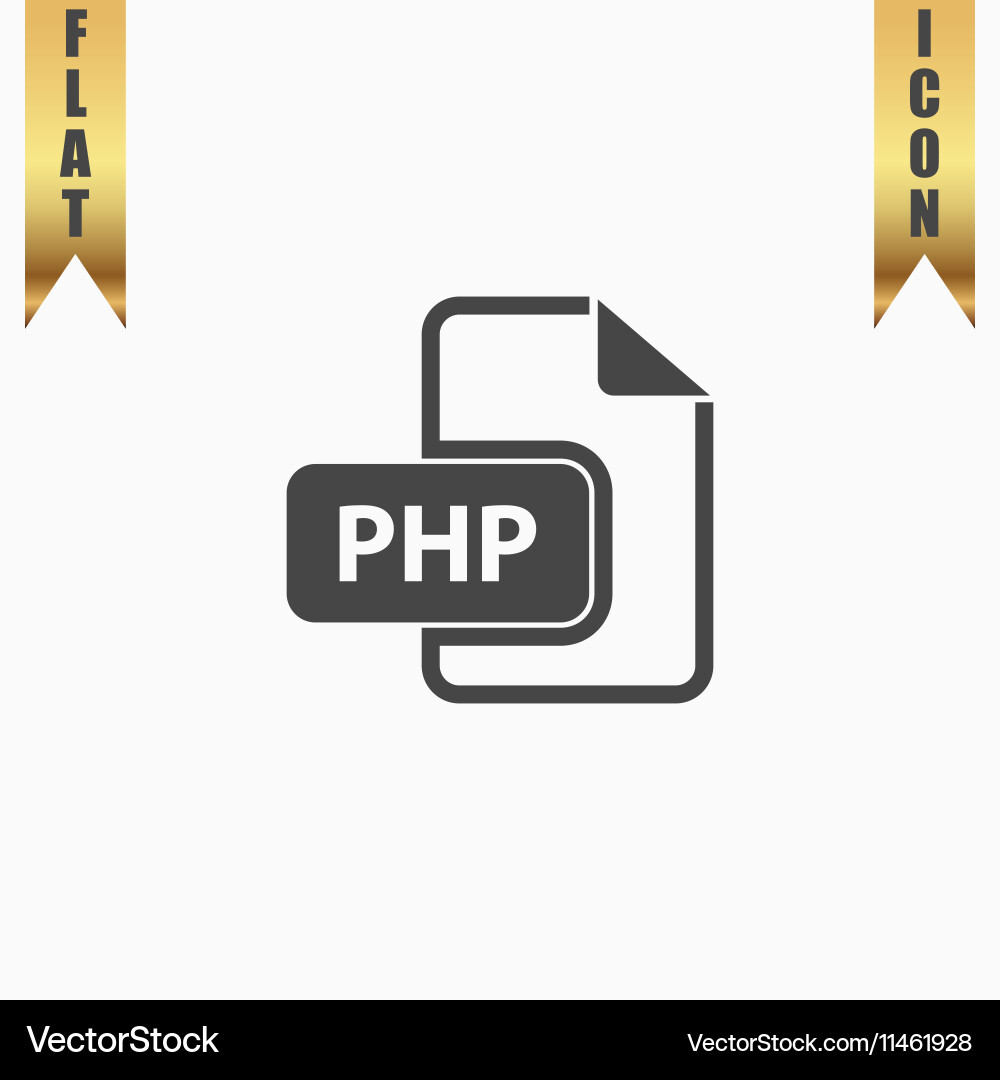 Php Computer Dateierweiterung Symbol vektorbild