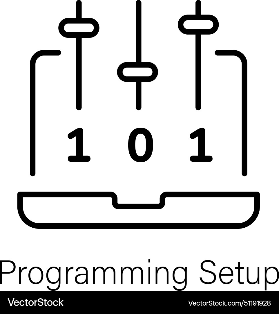 Programming setup Royalty Free Vector Image - VectorStock
