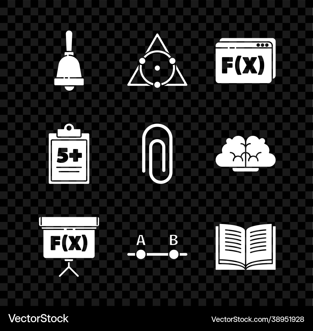 Set ringing bell triangle math function Set ringing bell triangle math function vector image
