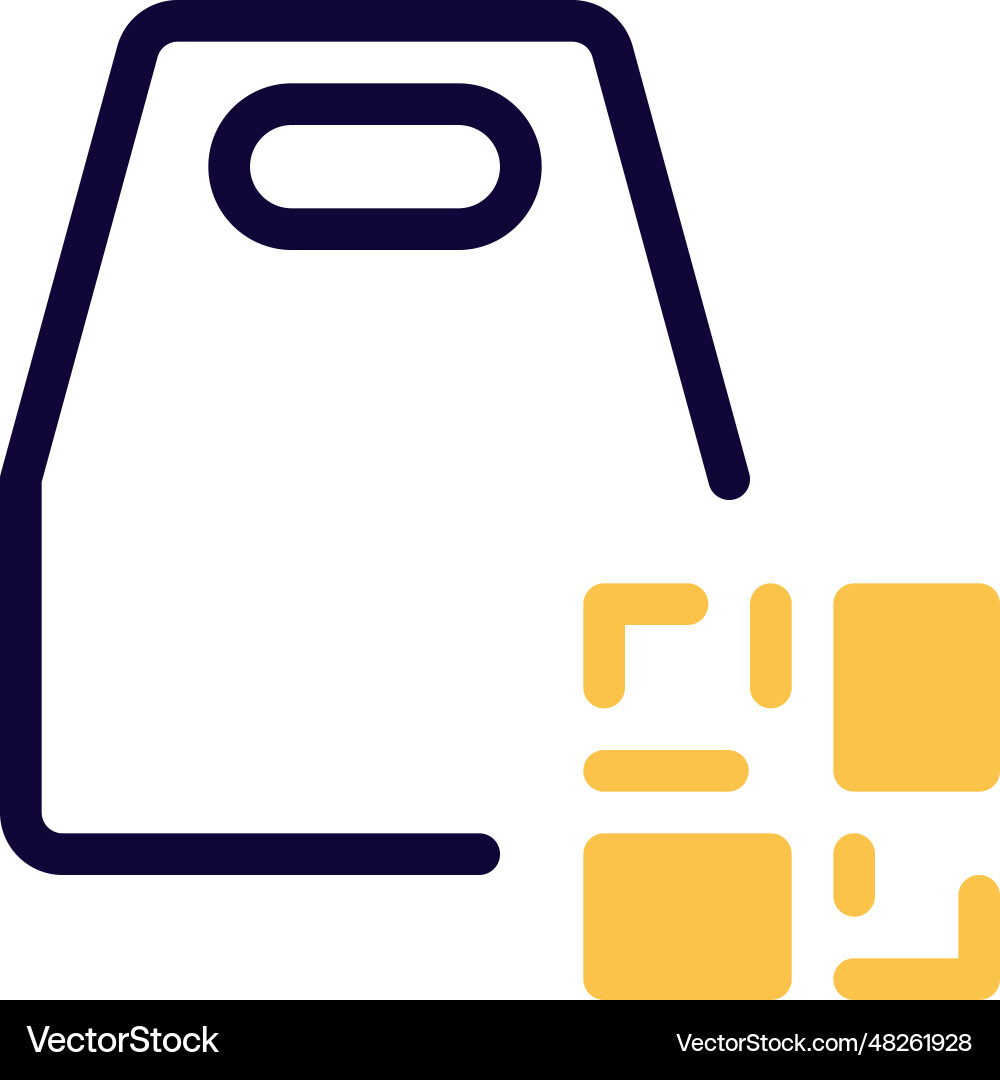 Use of qr code to order takeaways vector image