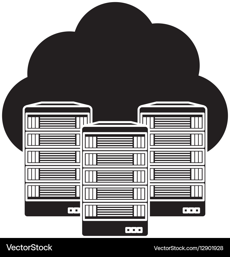 Web hosting server banner icon Vector Image