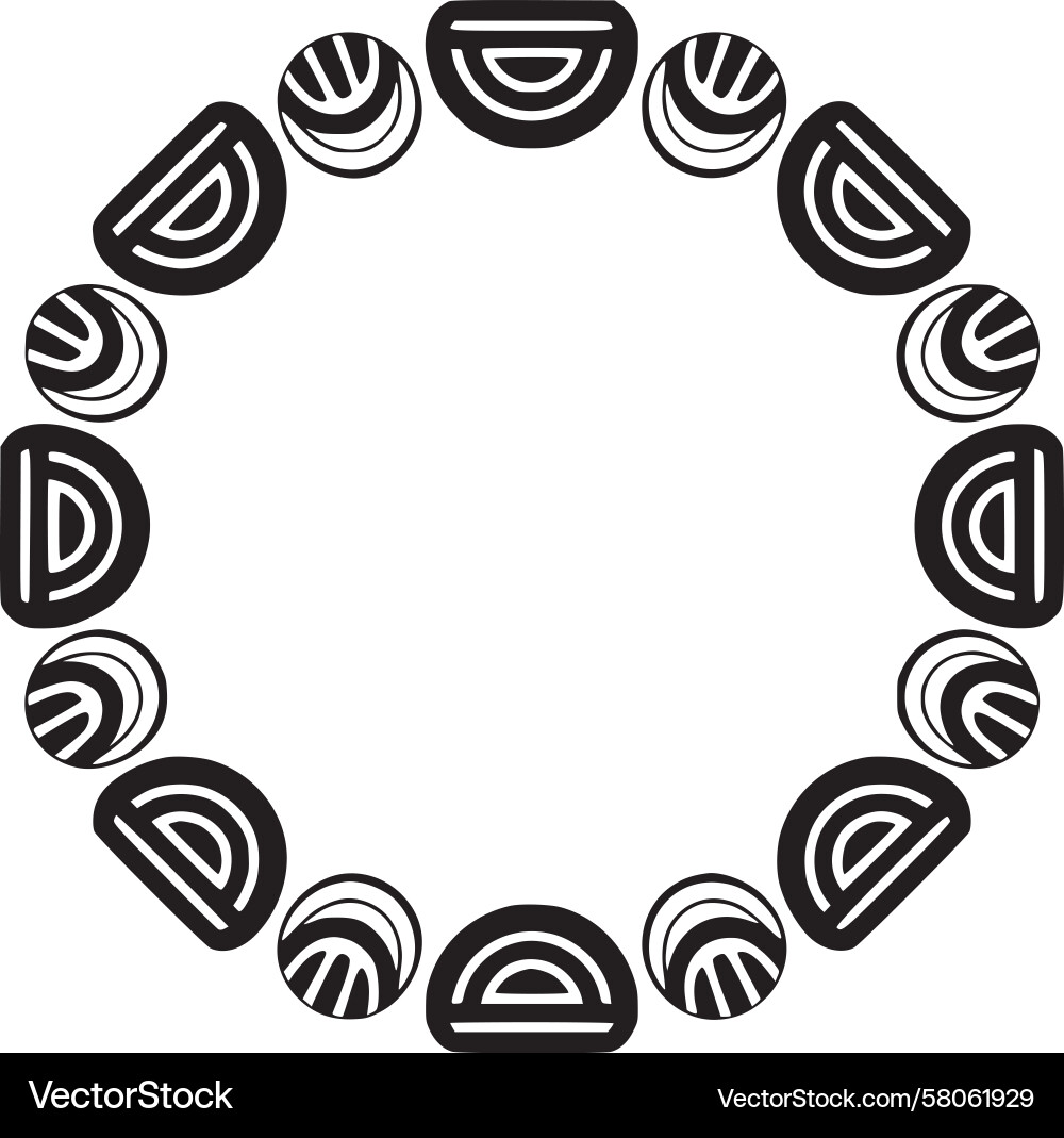 Circle Pattern - Geometric Abstraction Vector Image