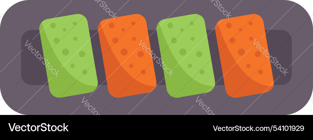 Colorful kuih kosui on a plate being served Vector Image