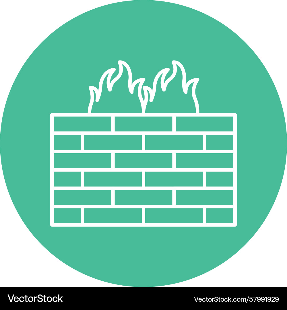 Firewall line multi circle Vector Image