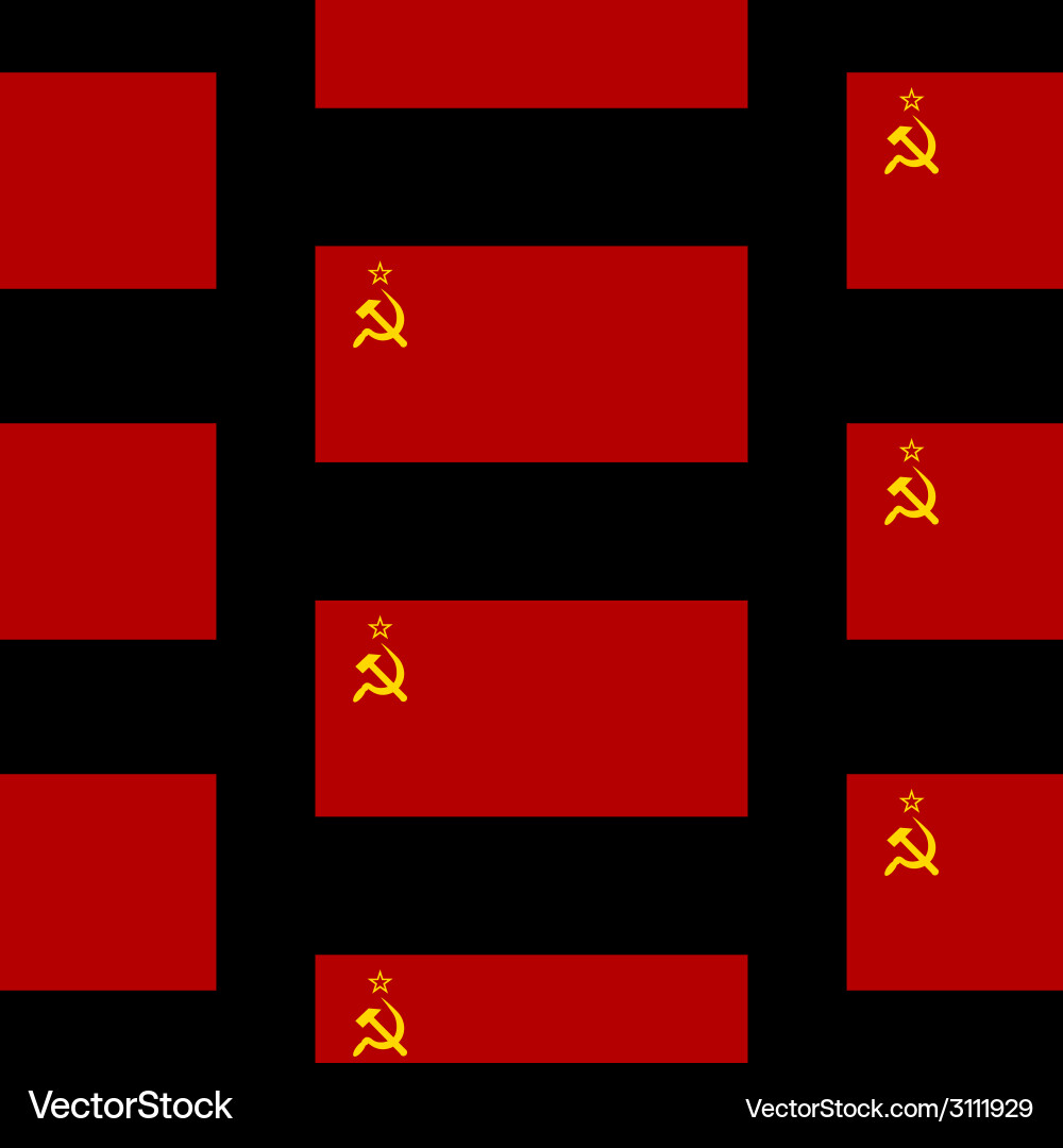 Flag of the soviet union seamless pattern Vector Image