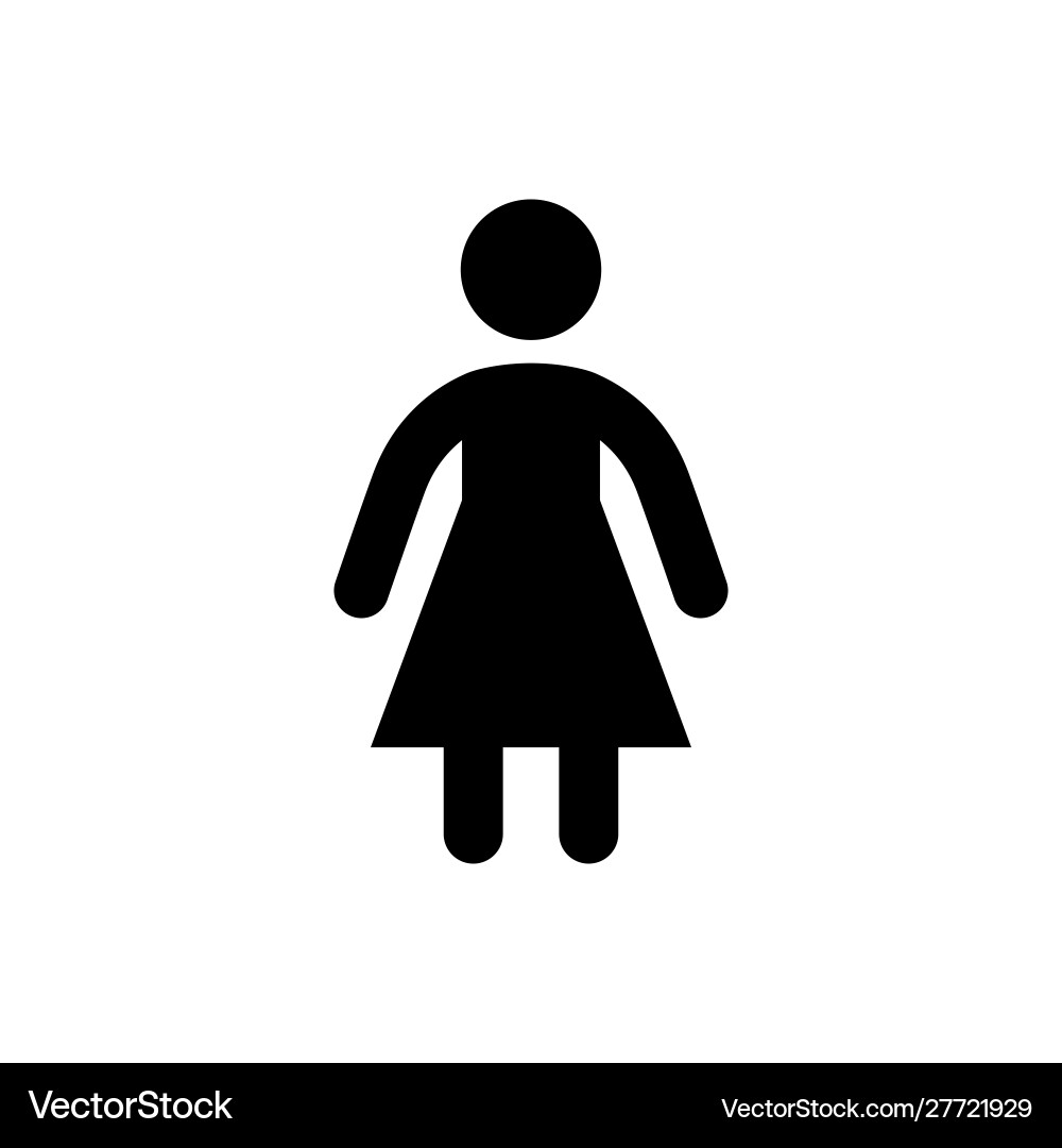 Frau Glyph-Symbol und weibliches Symbol Frau Glyph-Symbol und weibliches Symbol vektorbild