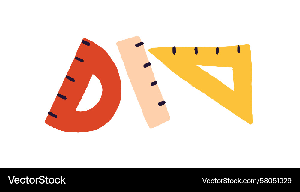 Geometric Drafting Tools Vector Image