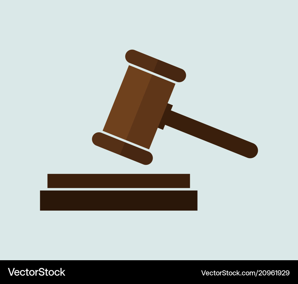 Hammer judge icon Hammer judge icon Vector Image