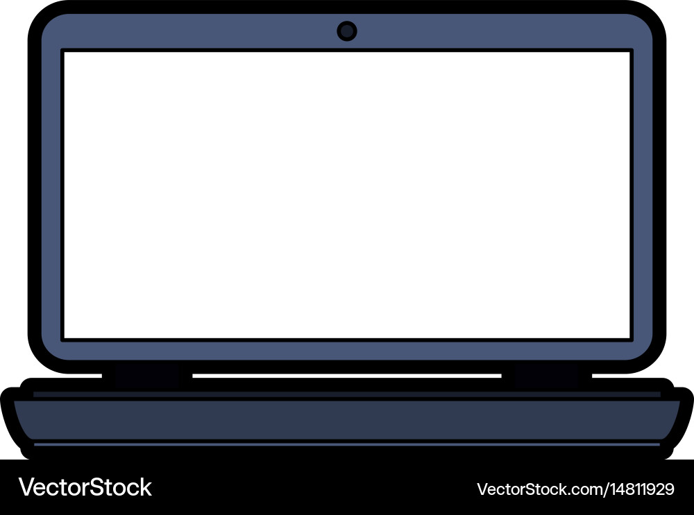 Laptop frontview icon image Vector Image