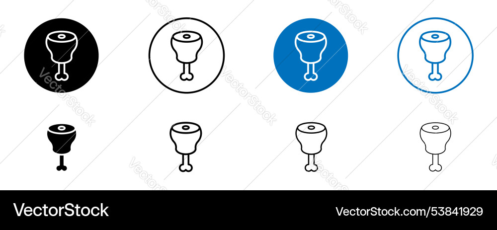 Meat icon set Royalty Free Vector Image - VectorStock