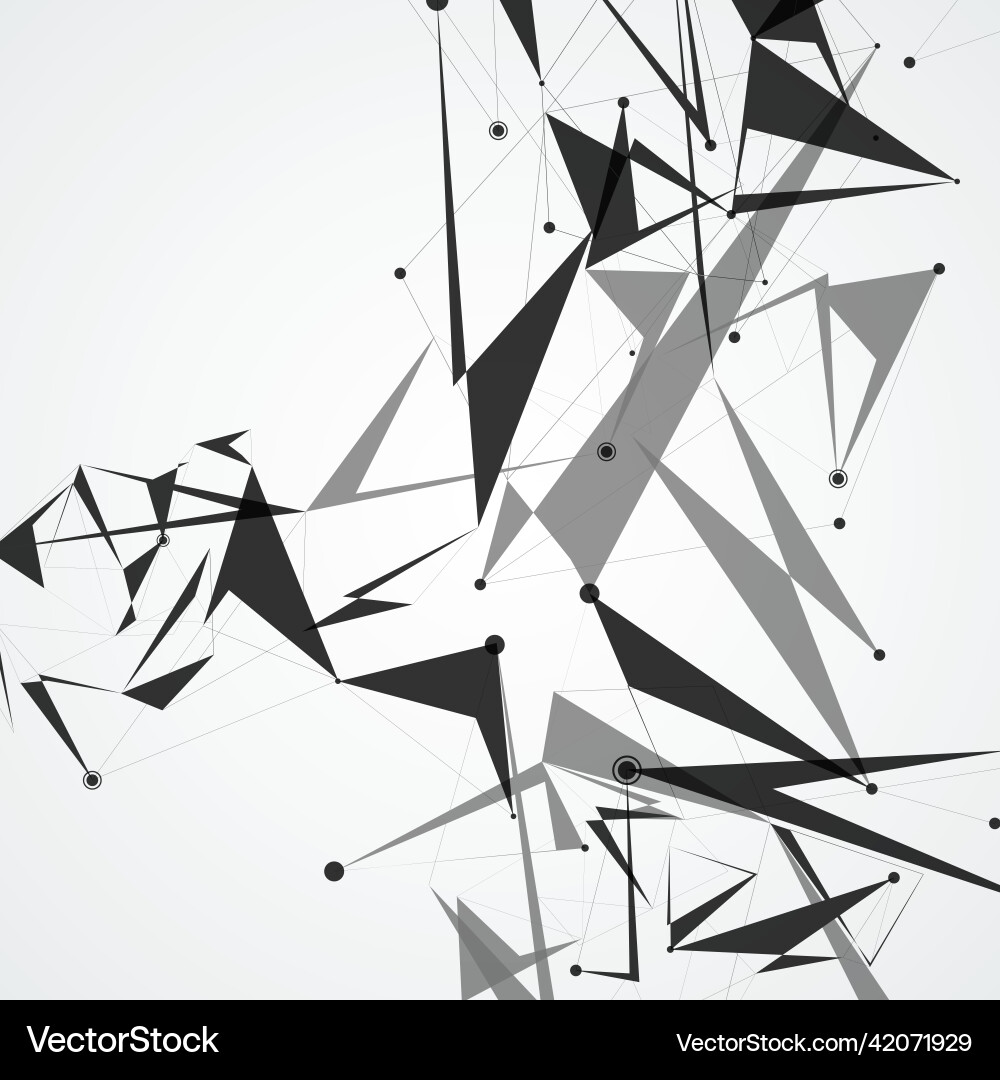 Molecular structure with connected abstract shapes Molecular structure with connected abstract shapes vector image