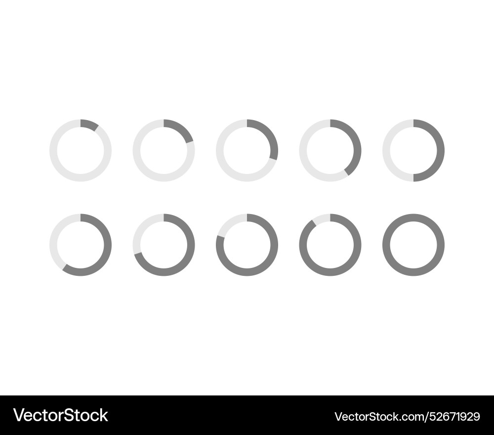 Sammlung Ladebar Status-Icon-Set geladen Vektorbild