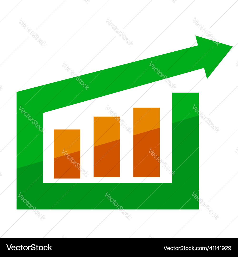 Simple flat color rectangle arrow and bar sign Simple flat color rectangle arrow and bar sign vector image