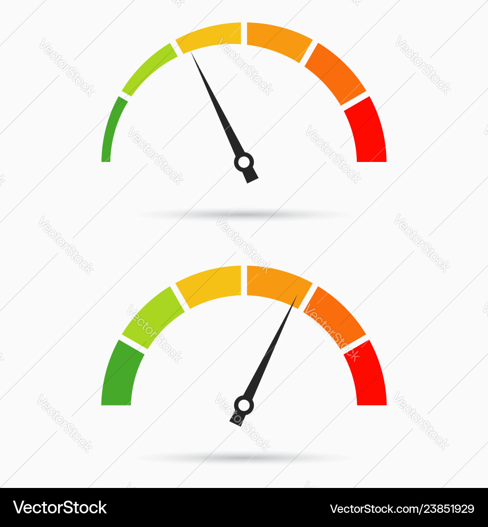 Speedometer set Speedometer set vector image