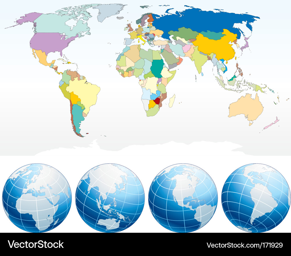 World Political Map Vector Image