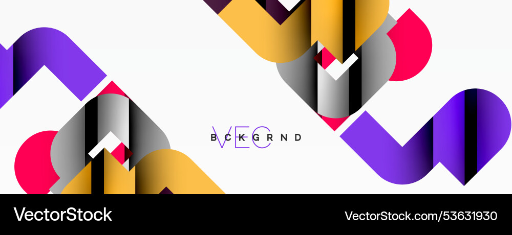 Abstract background colorful geometric curve Vector Image