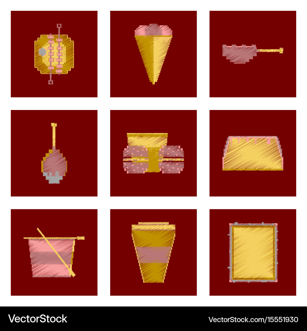 Assembly of flat shading style pixel icon fast Vector Image