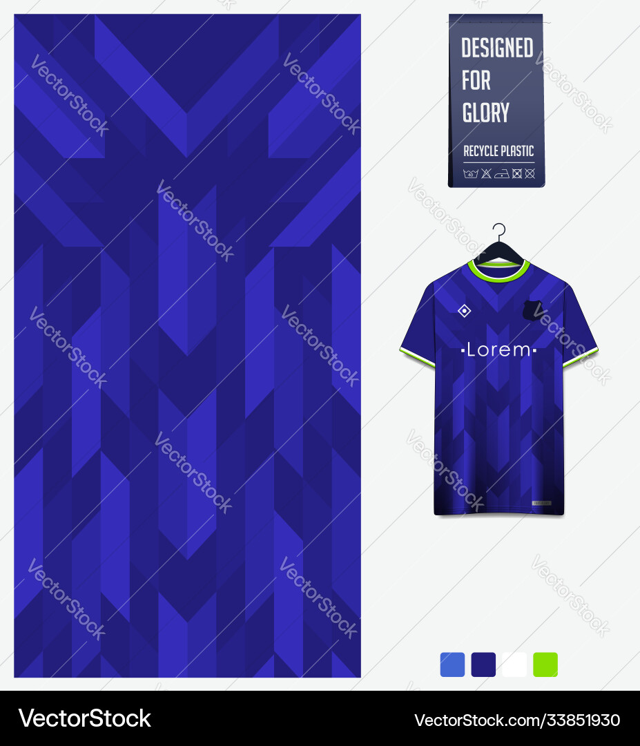 Blue Geometric Abstract Fabric Pattern Vector Image