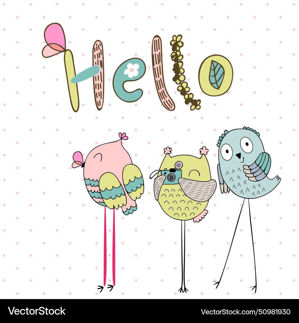 Cartoon owls Royalty Free Vector Image - VectorStock