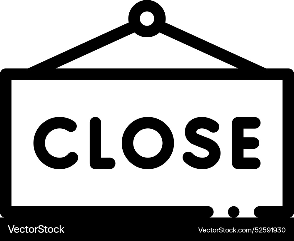 Close icon thin linear style design isolated Close icon thin linear style design isolated vector image