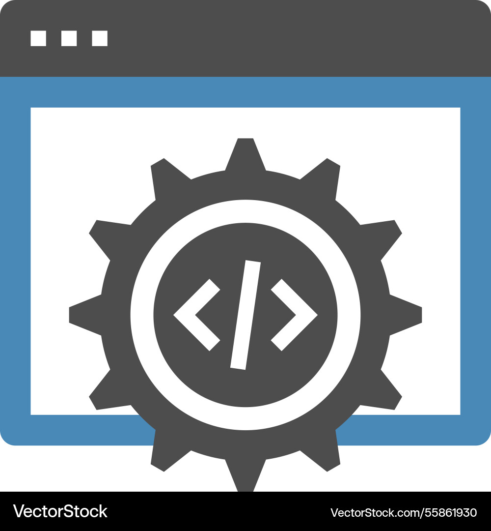 Code Optimierung flaches Web-Icon-Konzept vektorbild