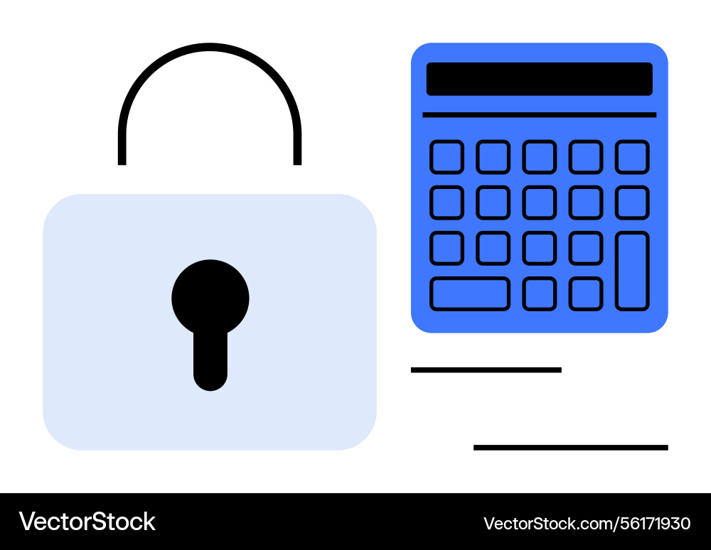 Data security and encryption represented by lock Data security and encryption represented by lock vector image