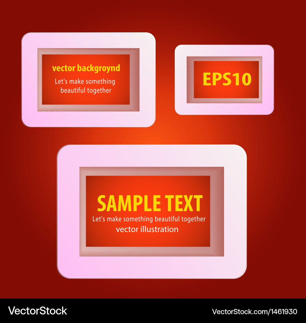Display text box design with rounded corners vector image