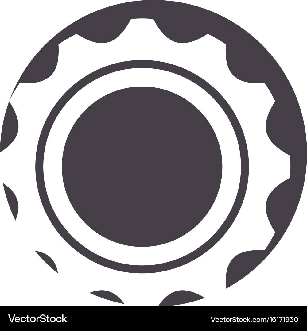 Gears machine isolated icon Vector Image