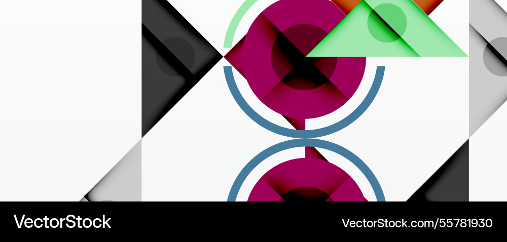 Geometric abstract design with layered triangles Vector Image