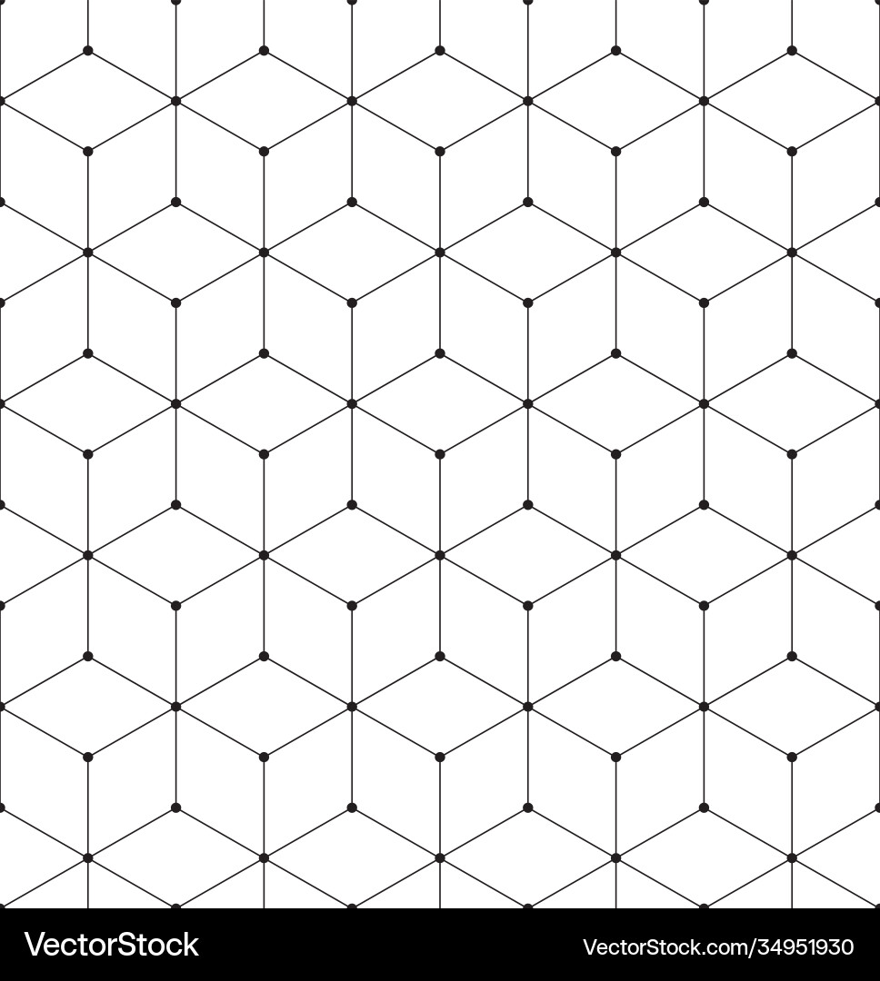 Geometric abstract seamless pattern cube lines Geometric abstract seamless pattern cube lines vector image