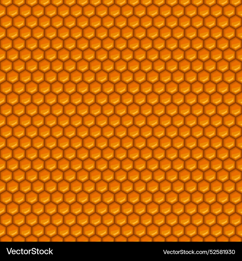 Honeycomb seamless pattern with honey and combs Honeycomb seamless pattern with honey and combs vector image