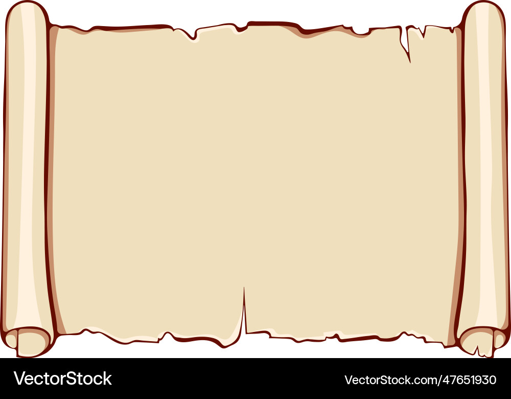 Horizontal scroll paper color Horizontal scroll paper color vector image