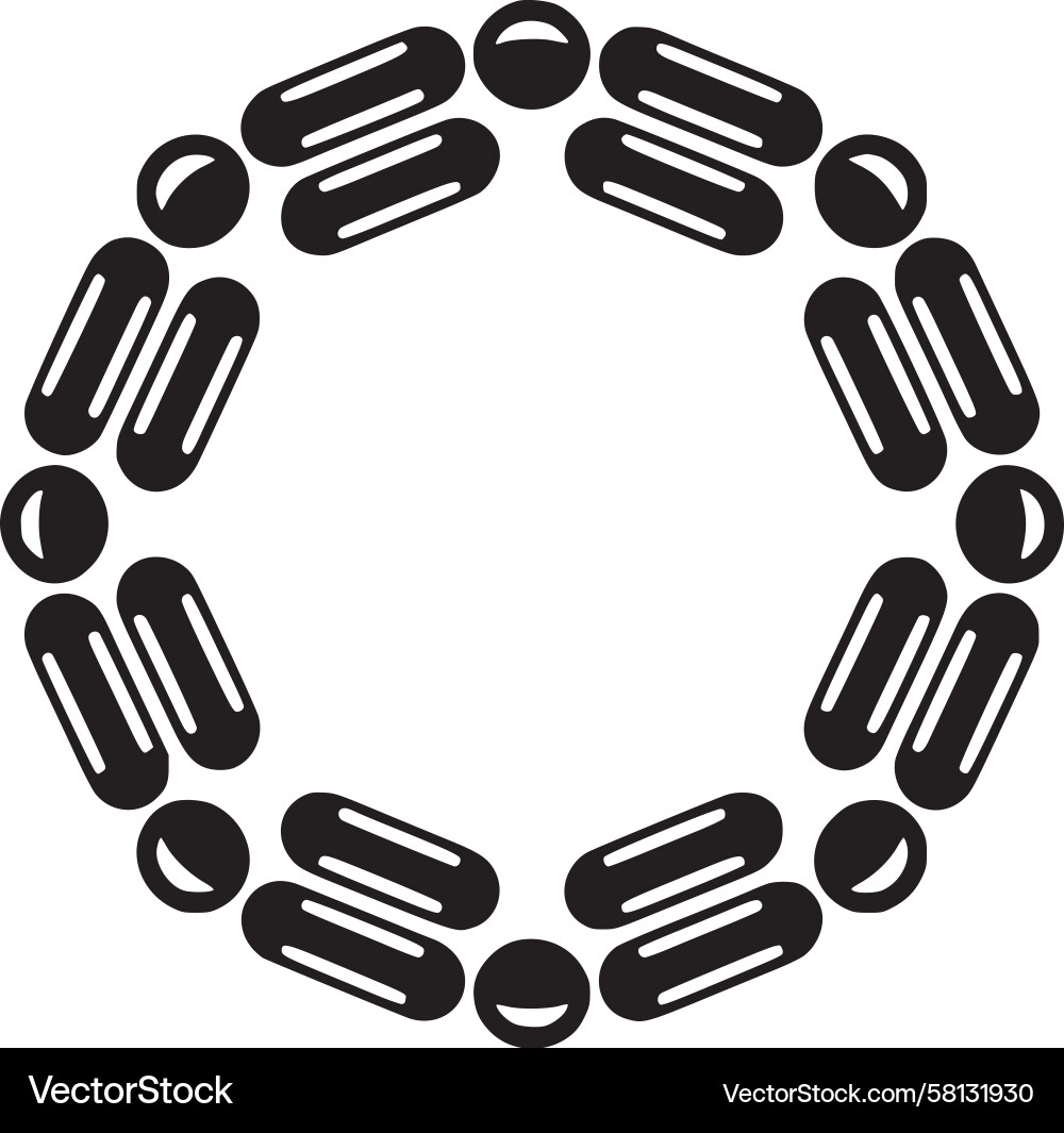 Interlocking Circle Pattern Vector Image