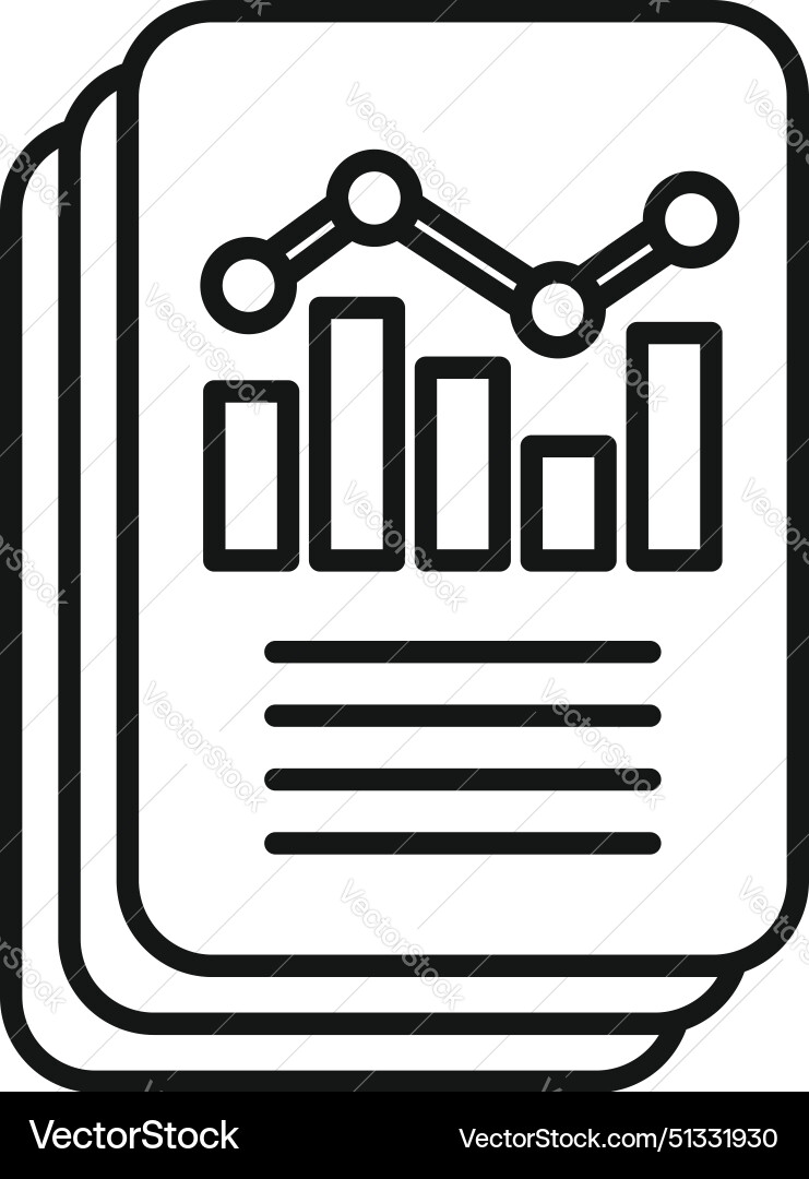 Line graph report icon Line graph report icon vector image