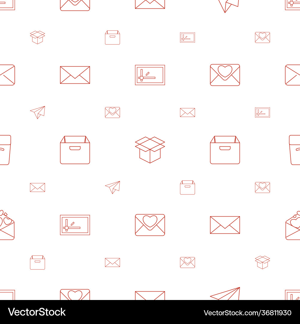 Mail icons pattern seamless white background Vector Image