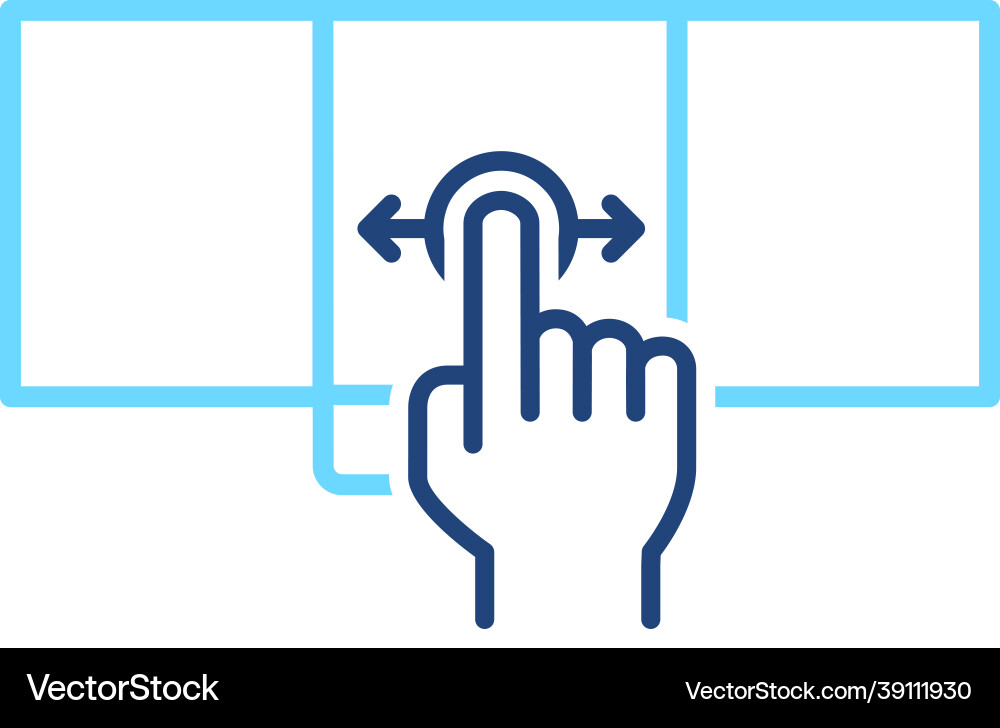 Mobile phone with interface carousel in left Mobile phone with interface carousel in left Vector Image