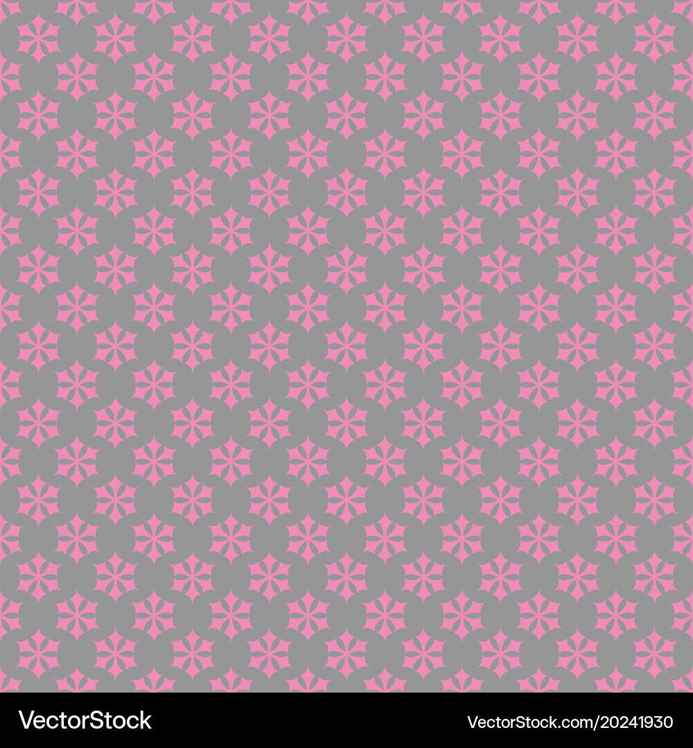 Repeating geometrical stylized snowflake pattern vector image