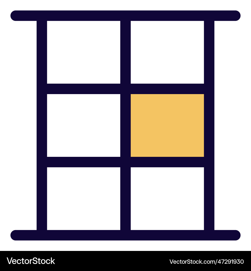 Sash window with movable panels vector image