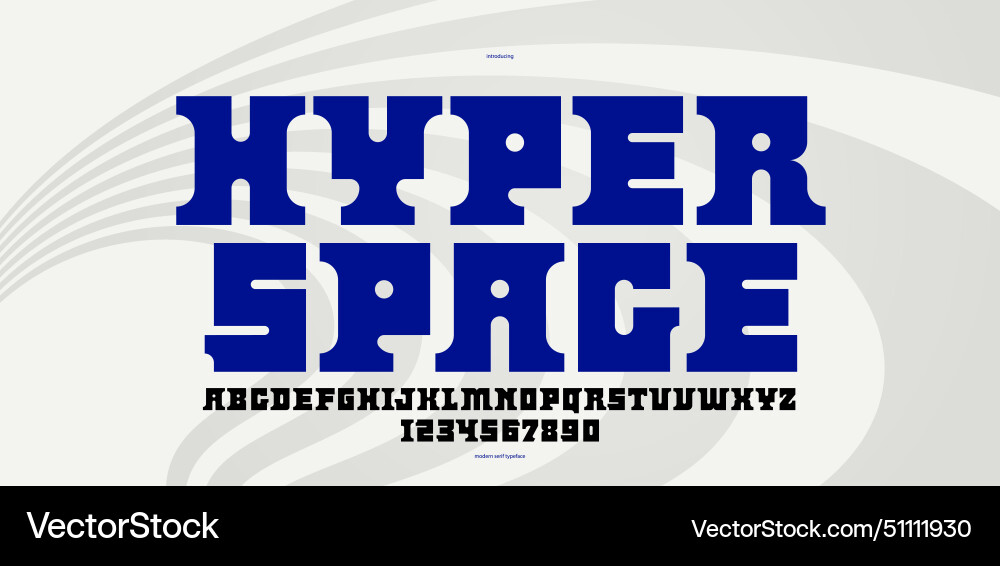 Technology and future style display font Technology and future style display font vector image