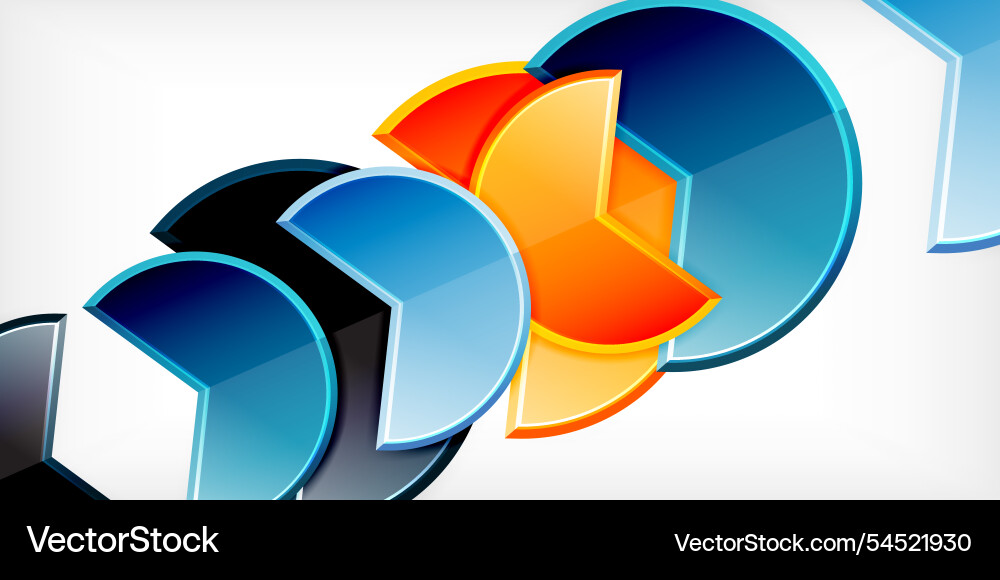 Trendy round shapes with triangular angle design Trendy round shapes with triangular angle design Vector Image