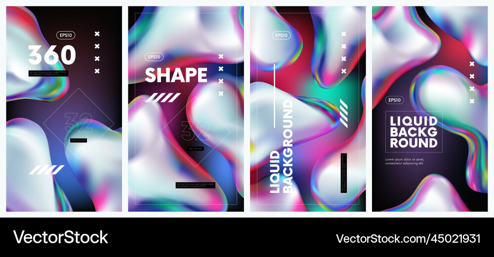 Abstract background set with liquid splash Abstract background set with liquid splash vector image
