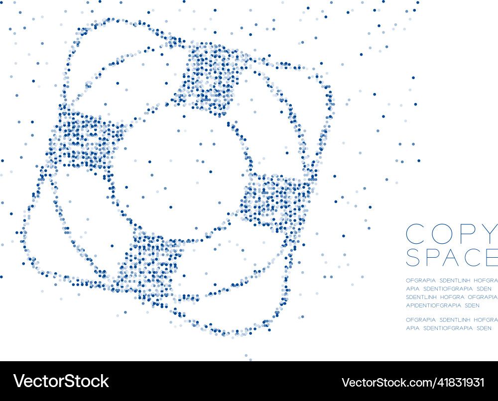 Abstract geometric circle dot molecule particle Vector Image