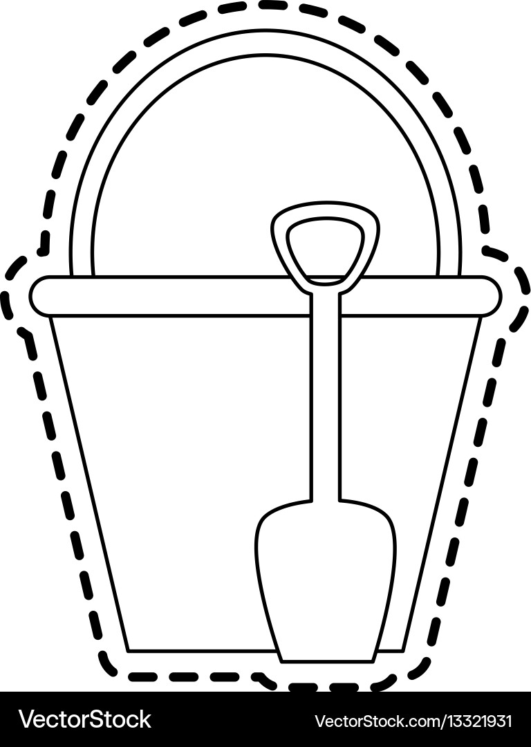 Bucket with handle icon image vector image
