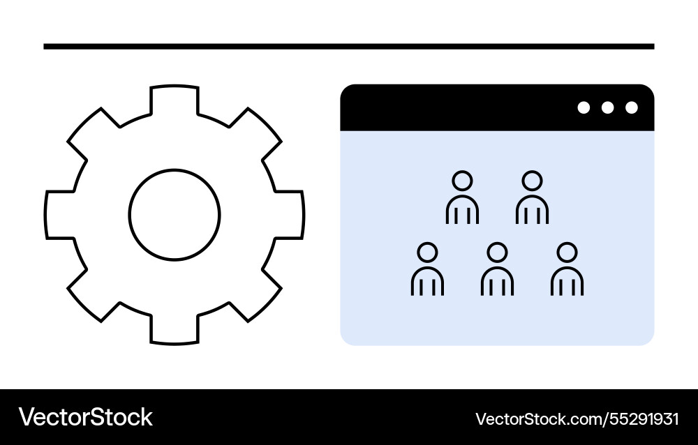 Collaboration in workflow management with team Collaboration in workflow management with team vector image