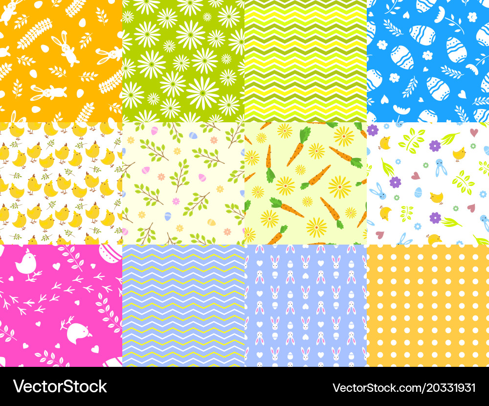 Easter spring seamless pattern background Vector Image