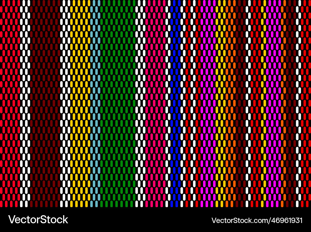 Fabric pattern with multicolored stripes Vector Image