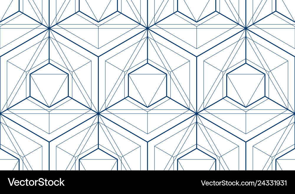 Geometric cubes abstract seamless pattern 3d Geometric cubes abstract seamless pattern 3d Vector Image