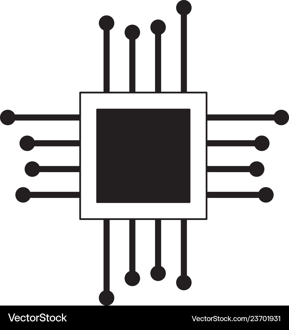 Hardware von Motherboards Vektorbild